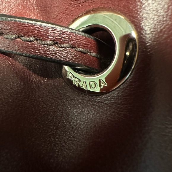Prada Burgundy Leather Backpack - Picture 3 of 16
